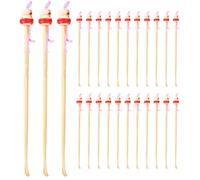 TEMPNAP 100pcs Bamboo Ear Wax Removal Spoons Non-Slip Design Portable Ear Cleaner Tools for Safe and Delicate Wax Removal Random Color