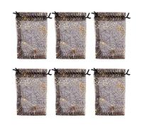 TEMPNAP 100pcs Halloween Drawstring Organza Bags with Festive Pattern Design, Black Party Candy and Jewelry Storage Bags, Convenient to Carry for Halloween Or Party Favour Use