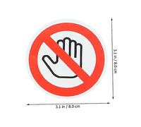 TEMPNAP 10pcs Adhesive Do Not Touch Sign Stickers Vinyl Warning Labels for Dangerous Equipment Easy to Apply and Remove Safety Decals for Factories and Construction Sites