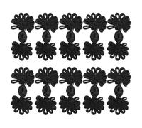 TEMPNAP 10pcs Black Chinese Knot Buttons Handmade Toggle Fasteners for Sewing Coats Cardigans Cloaks Scarves DIY Decorative Closures