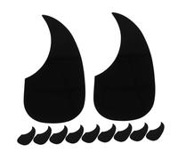 TEMPNAP 10pcs Black Waterdrop Shape Acoustic Guitar Pick Guard Set Self-Adhesive Scratch Protection Plates for 41-Inch Folk Guitar Accessories