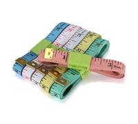 TEMPNAP 10pcs Dual Sided Measuring Tape Flexible Sewing Ruler with Metal Ends for Tailors Quilters and Seamstresses Clear Metric and Markings Random Colors Random Color
