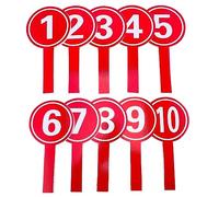 TEMPNAP 10Pcs Handheld Number Paddles for and Voting Practical Score Boards with Comfortable Handle for Judges Competitions Dance Events and Classroom Use