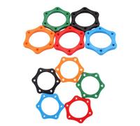 TEMPNAP 10pcs Lightweight Plastic Microphones Protection Rings with Antislip Design, Non-slip Mic Rolling Proof Accessories for Handheld Microphones, for Speeches and Sports Random Color
