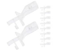 TEMPNAP 10Pcs Plastic Hidden Groove Valance Clips 1-7/8 Inch Blind Clips for Curtains Window Blind Replacement Parts Compatible with Groove Back Valance