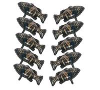 TEMPNAP 10pcs Realistic Ocean Fish Balloon Grouper Fish Shaped Aluminum Foil Balloon with Vivid Colours and Elastic Material, Easy to Hang Party Decoration for Fishing Theme Parties