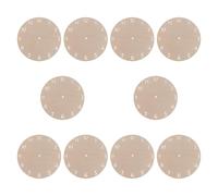 TEMPNAP 10pcs Round Wooden Clock Faces for DIY Projects and Office Use, 15cm Khaki Wooden Dial Replacement with Easy Assembly and Time Telling Features, and First Time Crafters