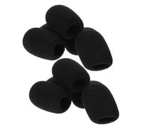TEMPNAP 10pcs Soft Headset Microphone Protective Covers 40x30x15mm Mic Sponge Windscreens for Conference and Aviation Use, Noise Reduction Microphone Sleeve Replacement