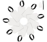 TEMPNAP 10pcs Sublimation Luggage Tags Heat Transfer Suitcase Labels White Density Board DIY Portable Design for Travel Use on Suitcases