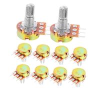 TEMPNAP 10pcs Wh148 10k Single Linear Taper Potentiometer Adjustable Variable Resistor 15mm Diy Replacement for Guitar Volume Control and Electronic Projects
