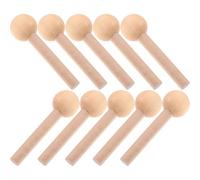 TEMPNAP 10pcs Wooden Pegs for Pegboard Panel 10mm Diameter Beech Wood Peg Hooks for Wall Display and DIY Organization