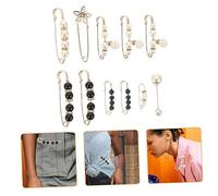 TEMPNAP 11pcs Pearl Safety Brooch for Women Waistband Tightening Pins for Dresses Skirts and Pants Durable Fashion Accessories to Securely Fix Clothing and Enhance Your Outfit