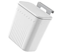 TEMPNAP 12l Hanging Trash Holder Lidded Kitchen Garbage Can White Pp Wall-mounted Wide Application for Home Supply and Rv
