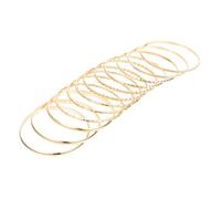 TEMPNAP 12Pcs Bohemian Style Gold Bracelets Set for Women Decorative Stacking Wrist Ornaments for Festivals Durable and Elegant Design Easy to Wear for All Occasions