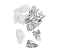 TEMPNAP 12pcs Guitar Thumb Picks Fingerstyle Celluloid Plectrum Silver Metal Thumb Picks for Acoustic Folk Ukulele Banjo Essentials