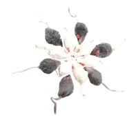 TEMPNAP 12pcs Simulation Mouse for Cats Velvet Chew that Attracts Cat's Attention, for Cat Interaction and Kitten Playtime