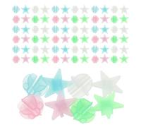 TEMPNAP 144Pcs Luminous Bicycle Spoke Beads, Plastic Star Clip Wheel Charms | Secure Fit for Most Standard Spokes, Smooth Neon Finish, for Toddler Bikes, Evening Rides, Dim Streets