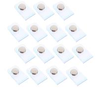 TEMPNAP 15pcs Blue PVC Snap Button Cable Straps for Earphone Cable and Reusable Storage Organizer to Prevent Loss and Dispersal for Desk and Travel Use