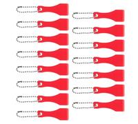 TEMPNAP 15pcs Portable Lightweight Plastic and Iron Lottery Ticket Scratcher Tool for Scratch Off Cards and Raffles Card, for Scratch Off Games and Parties, Red Keychain Design