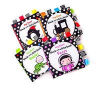 TEMPNAP 1pc Black White Cloth Book for Boy Girl Visual Stimulation Cognition Training Tear-resistant Educational Toy for Boy Girl Toddlers Engaging Sensory Experience