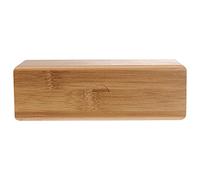 TEMPNAP 1pc Vintage Eyeglasses Case Khaki Bamboo Spectacle Box Compact Storage for Sunglasses and Glasses for Men and Women Lightweight Scratch-resistant Design