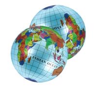 TEMPNAP 2 Pcs Inflatable Globe Balls for Geography Learning with World Map Design Portable Friendly Beach Balls for Fun and Education
