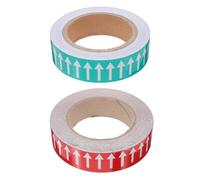 TEMPNAP 2 Rolls Reflective Arrow Stickers Self Adhesive Direction Labels Red Green for Workplace Safety and Clear Visual Guidance