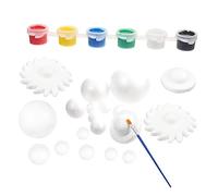 TEMPNAP 2 Sets DIY Solar System Foam Ball Craft Kit of Polystyrene Planet Balls for School Projects Home Decor for Educational Creative Painting Fun
