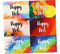 TEMPNAP 2 sets Unique Holi Greeting Cards Blessing Cards with Envelopes for Party Invitations Personal Messages and Festive Celebrations for Creating Joyful Atmosphere