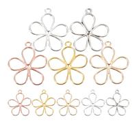 TEMPNAP 200pcs Metal Petal Drop Charms for Jewelry Making, Delicate Petal Design Pendants Easy to Operate, for DIY Earrings and Scrapbooking Projects