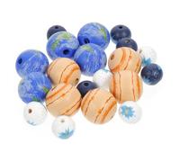 TEMPNAP 20pcs Natural Wooden Beads Planet Design DIY Jewelry Making Craft Beads for Necklace Bracelet Accessories and Skin-Friendly for Boys Creative Craft Supplies