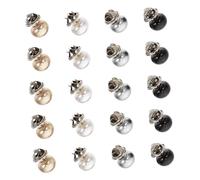 TEMPNAP 20pcs Peering Shirt Buttons Brooches for Women Clothes Jewelry Pins Pearl Metal Decoration Accessories for Skirts Vests All-match DIY Clothing Safety Cover-up