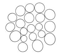 TEMPNAP 20pcs Recorder Repair Maintenance Rubber Belts for Cassette Players and Dvd Drives, Black Rubber Material, Noise Reduction Feature, Suitable for Belt-driven Recorders and Video