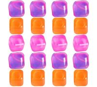 TEMPNAP 20pcs Reusable Square Ice Cubes for Drinks and Whiskey, Lightweight TPU Cooling Ice Cubes that Will Not Melt, for Summer Parties and Cocktails