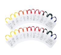 TEMPNAP 24pcs DIY Colour Your Own Tote Bags with Cartoon Designs, Non-woven Fabric, Flat Shape, for School and Spring Theme Parties, Personalised Storage Bags Random Color