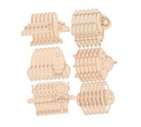 TEMPNAP 24pcs Unfinished Wooden Space Cutouts Astronaut Planet Rocket Shapes for DIY Craft Projects Home Classroom Decor Safe Durable Wood Craft for Creative Activities