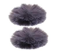 TEMPNAP 2pcs 1cm Lavalier Microphone Wind Screen Cover Gray, Microphone Windscreen Muff Cover for Clip-on Mic, Noise Reduction Mic Wind Muff Suitable for Outdoor and Studio Use