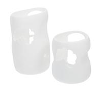 TEMPNAP 2pcs Baby Bottle Sleeves Silicone Non-Slip Protective Covers for Feeding Bottles Daily Life Use Creative White