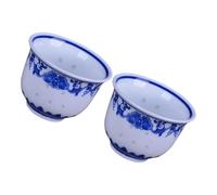 TEMPNAP 2pcs Chinese Tea Tasting Cup Porcelain Teacup Vintage Retro Cup Porcelain Decorative Practical Elegant Simple Style for Restaurant and Home