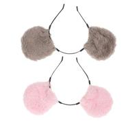 TEMPNAP 2pcs Cute Hamster Ears Headband for Boy Girl Plush Animal Hair Accessories for Birthday Halloween and Cosplay Fun Soft and Comfortable Fit for Imaginative Play