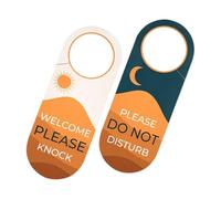 TEMPNAP 2pcs Double-sided Do Not Disturb and Please Knock Door Sign for Hotel and Home Thickened Paper Construction Clear Privacy Message for Office Dormitory Bathroom Use