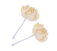 TEMPNAP 2Pcs Faux Peony Bouquet Diffuser Sticks with Cotton Thread for Aromatherapy and Cozy Home Ambiance