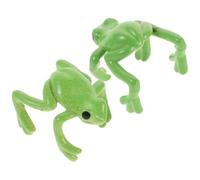 TEMPNAP 2pcs Frog Ear Cuff Earrings Non-piercing Ear Bone Clip Zinc Alloy Light Green Pair for Women