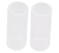 TEMPNAP 2pcs Glass Guitar Slide Bottleneck 5.1cm Standard Size Guitar Slide for Blues Acoustic and Electric Playing