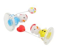 TEMPNAP 2Pcs Glass Snowman and Penguin Christmas Figurines with Balloon, Colorful Holiday Tabletop Decorations for Festive Desktop Snowman Decor