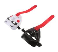 TEMPNAP 2pcs Halloween Ghost Mask Black White Impermanence Design with Long Tongue Adjustable Straps for Cosplay Costume Party Haunted House and Masquerade Events