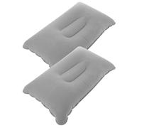 TEMPNAP 2pcs Inflatable Travel Pillows for Camping and Midday Napping, Square Pvc Foldable Design, Comfortable Neck Pressure Relief Pillows for Outdoor Use