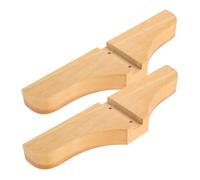TEMPNAP 2pcs Japanese Style Wooden Divider Feet with Folding Bracket Stable Privacy Screen Base for Hotel Home Office Traditional Oriental Design Multipurpose Panel Support