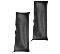 TEMPNAP 2pcs Microphone Zipper Pouch Black Pu Material, Portable Shockproof Mic Storage Case with Zipper for Easy Carry and Protection, Suitable for Vocal Microphones 12"x4"