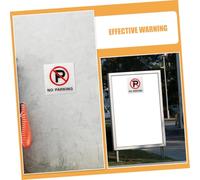 TEMPNAP 2pcs No Parking Sign Stickers Reflective Self Adhesive Driveway Warning Signs for Homes Businesses Street Use Clear Visible Parking Restriction